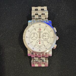 Michele Silver Chronograph Watch